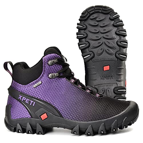 XPETI Women’s Terra Mid Hiking Boots (Gradient Purple)