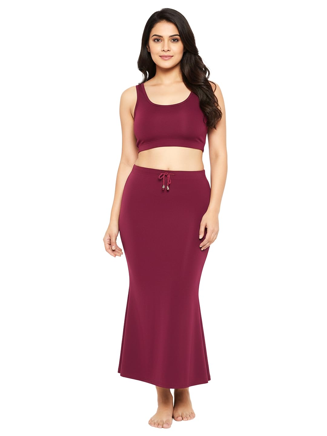 Saree Shapewear Flared Peticote for Women | Shape Wear Dress for Saree | Breathable and Stretchable Petticoat Shaper with Drawstring.-image-35