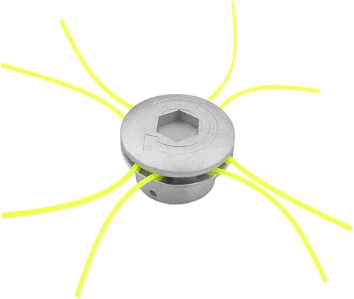 Hakeeta Cabezal de recortador, recortadora de cuerda de aluminio universal para hierba, cepillo de hierba, juego de cuerdas, paquete de carretes,