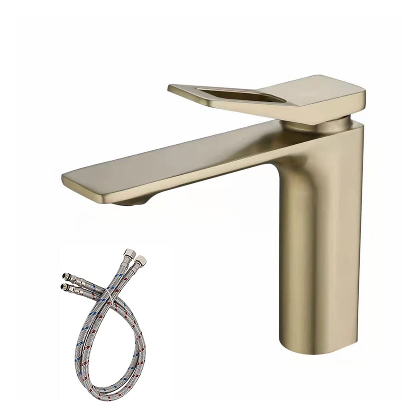 Lmysxaoz Gold Kitchen Sink Faucet, Bathroom Faucet Single Handle Hot Cold Mixer Tap Multicolor Crane 6012(Gold)