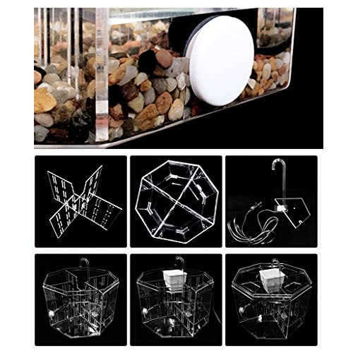 ZHANGJINYISHOP2016 Vis Tank Creatieve Kleine Vis Tank Acryl Transparant Betta Vis Tank Sier Vis Tank Water Plant Tank… - Afbeelding 4