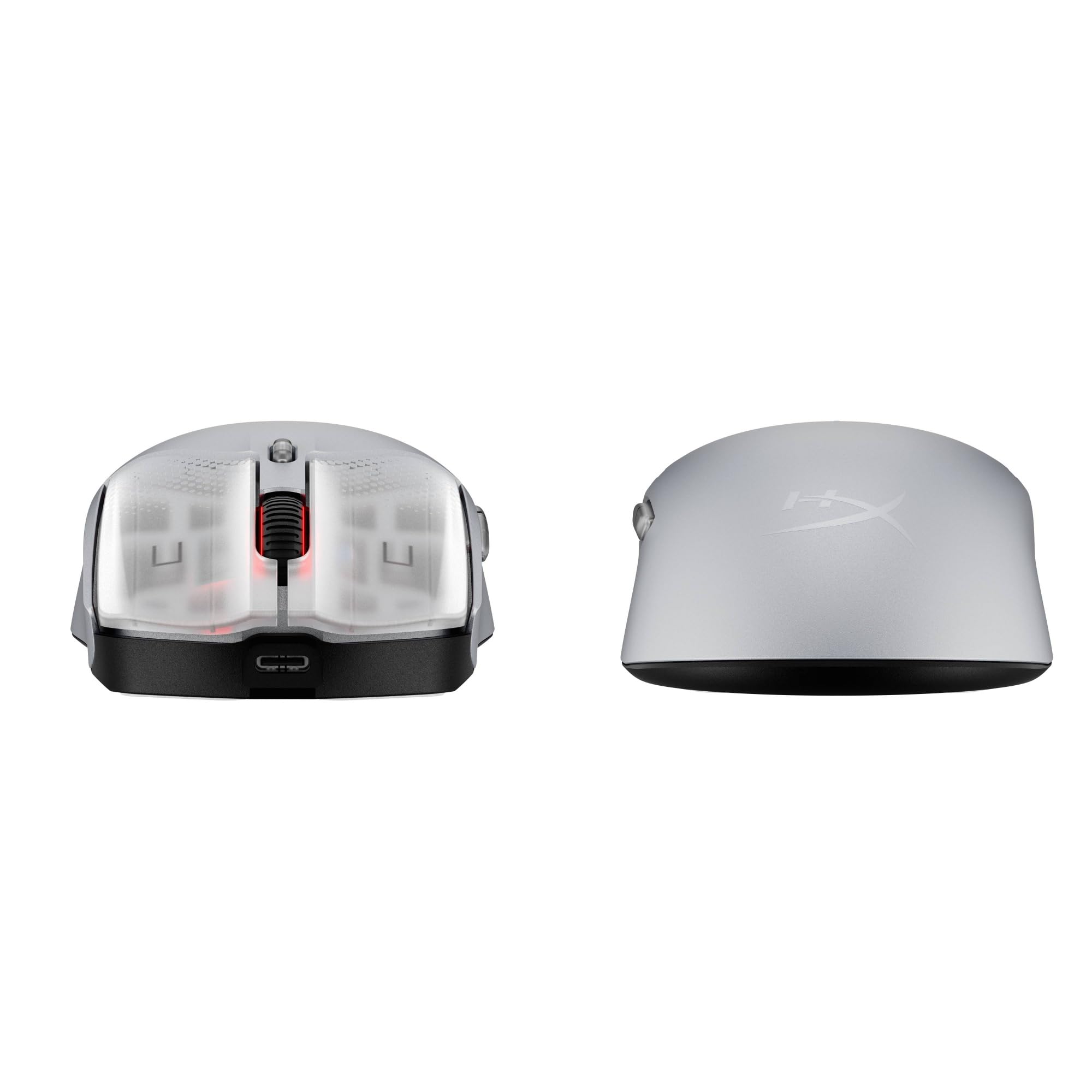 HyperX Pulsefire Haste 2 S, Mouse Gaming Wireless, Argento | Scocca in Magnesio, Ultra Leggero 64 g, Batteria fino a 120 ore, Pattini in Vetro, Sensore 26K