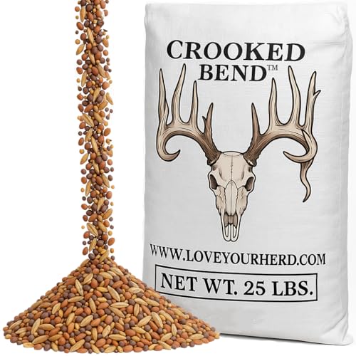 Crooked Bend Branson’s Buffalo Blend, 25LB Bulk, Whitetail Food Plot Seed for Deer, Turkey, Pheasant, Dove, Elk & Duck, Plant Seeds Grow Forage to Feed & Attract Wildlife to Hunting Plots, No Till