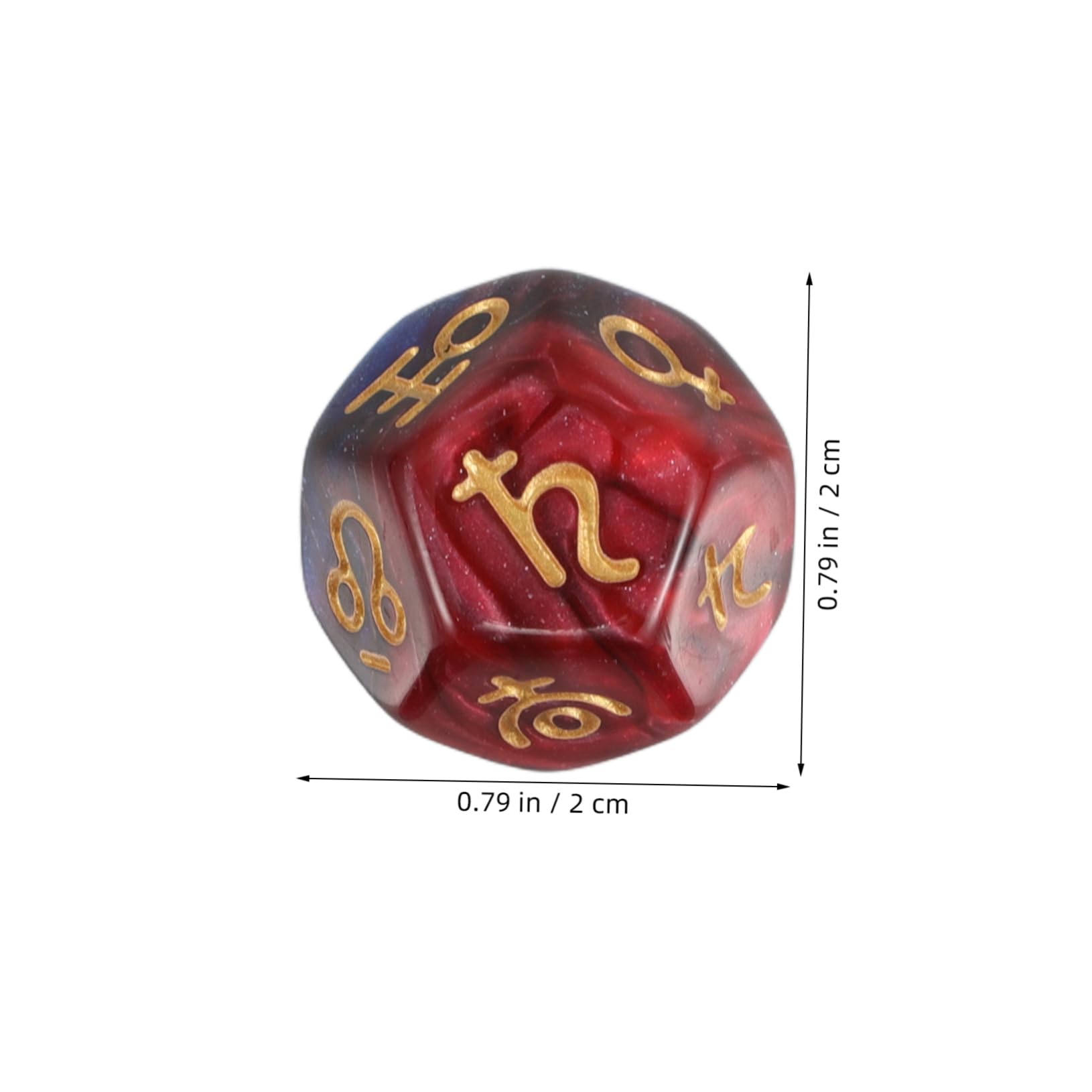 ibasenice 3Szt 12 Kostek Do Gry Stołowej Zodiac 12-Stronne Kostki Do Wróżenia Kostki Astrologiczne Gier Numerowane Zodiaku Akcesoria Gry Tarot Kości Planetarne D12