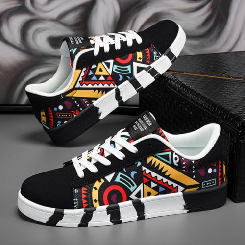 Mens Trendy Canvas Sports Shoes Laceup Style Low-top Suitable for Walking Sports Driving and Skateboarding4