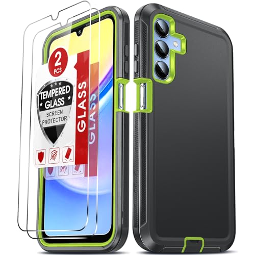Coque Samsung Galaxy A15 5G LeYi grise avec 2 verres trempés protection antichoc intégrale