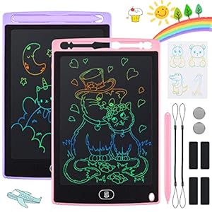 Eucomir 2 Pack Colorful LCD Writing Tablet 8.5 Inch,Erasable and Reusable LCD Writing Tablet,Drawing Board Learning…