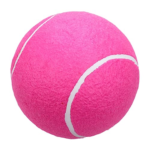 BESPORTBLE Rubber Inflatable Tennis Ball for Boys and Girls 20cm Large Pink Comfortable Flannel Fun for Outdoor Games