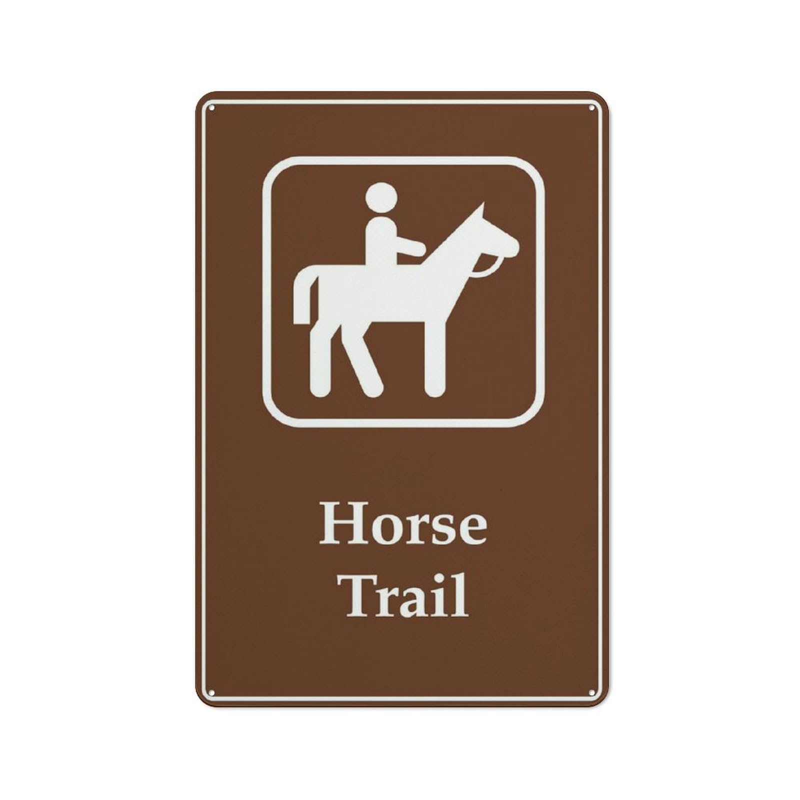 Horse Trail Campground Sign Metal Signs 12X8 Inch Rust Free Aluminum,Uv Ink Printing,Durable/Weatherproof Outdoor For Home