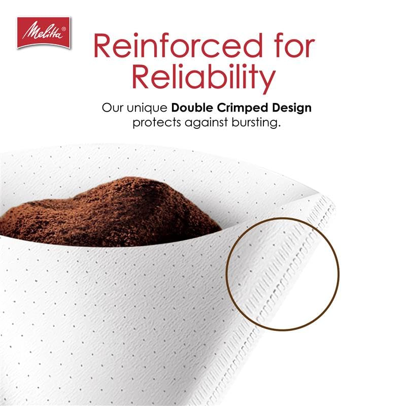 Image of Melitta #4 White Cone Coffee Filters, 12-Pack