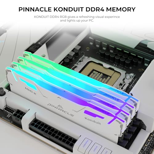 Timetec Pinnacle Konduit RGB DDR4 3200MHz PC4-25600 CL16-18-18-38 XMP2.0 Overclocking 1.35V Compatible for AMD and Intel Desktop Gaming PC Memory Module RAM (RGB White, 16GB KIT(2x8GB)) - Image 3