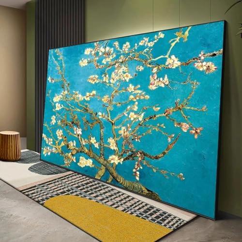 Fleur d'amande tableau peinture cadeau idéal décoration maison encadré