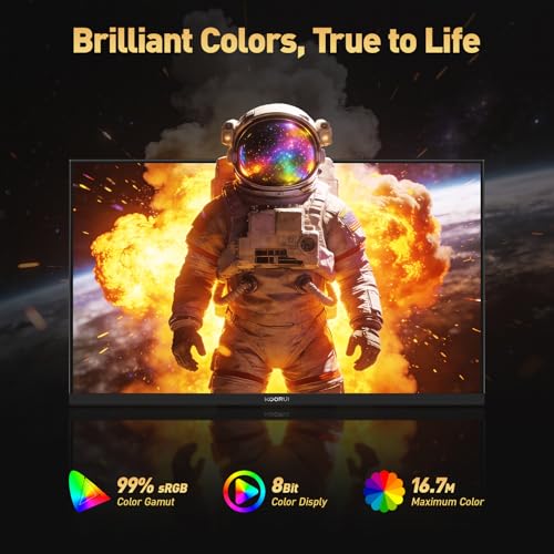 Image of KOORUI 24 Inch Gaming Monitor 144Hz Full HD 1920 x 1080p IPS Ultra-Slim Display with HDMI VGA, Adaptive Sync, 99% SRGB, VESA 100x100mm, Eye Care, Tilt, HDMI 2.0, Black, E2411K
