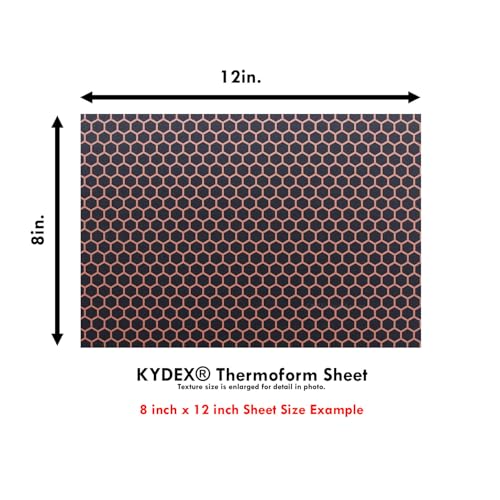 Image of KYDEX Thermoform Sheet - (Honeycomb Camo) - (Liquid Metal) - (Copper /Black - Reversed) - (8in x 12in) - (1 Sheet) - (for Holster Making, Cosplay, Hobby) - (USA Made)
