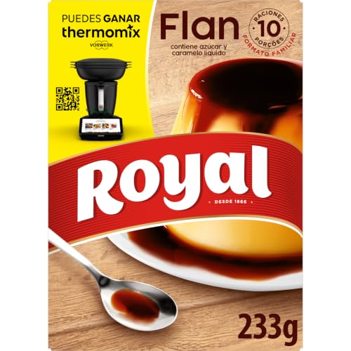 Royal Flan, Preparado en Polvo con Caramelo 10 Raciones, Pack 233 g