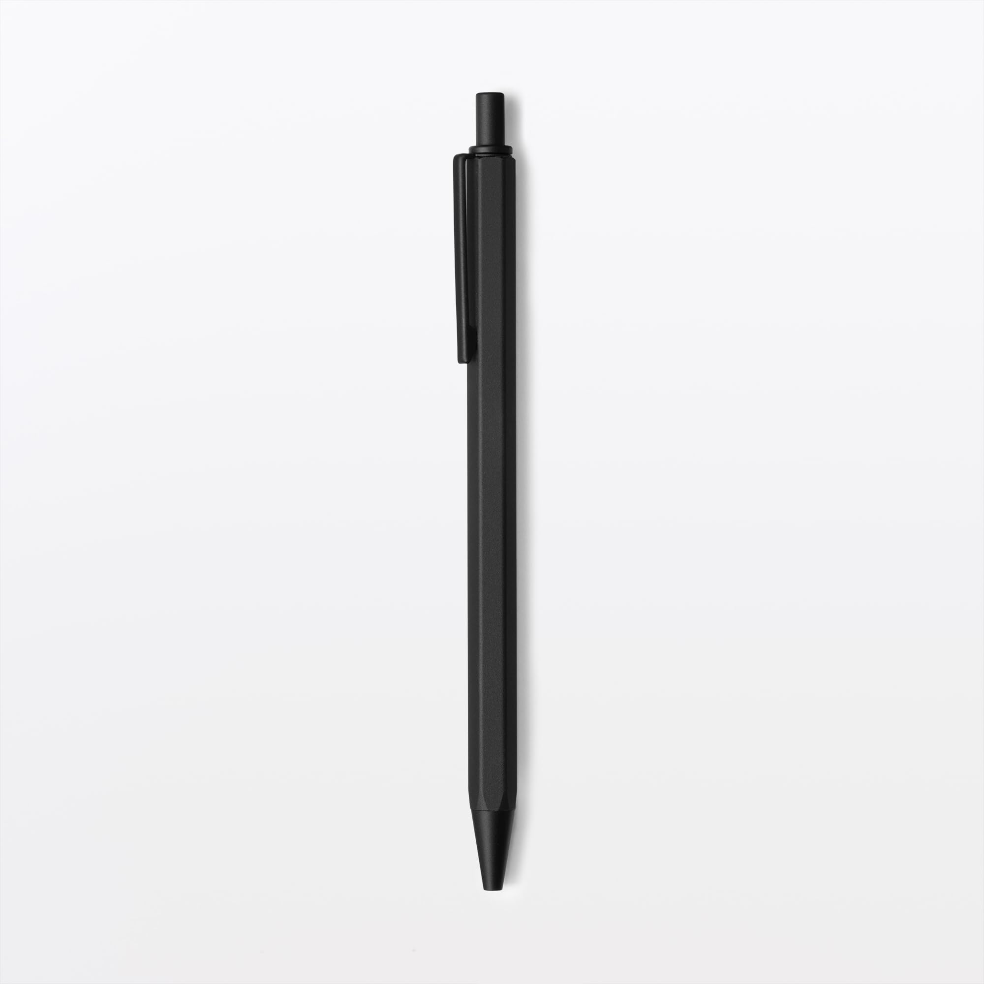 MUJI Aluminum Hex Ballpoint Pen, Black, 0.7mm, Needle Type 23079945 : Office Products