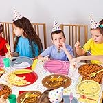 96PCS Cute Bear Birthday Party Plates and Napkins Set Cartoon Bears Theme Party Favor Decor Classic Bear Paper Tableware Dinnerware Set for Home Kids Baby Shower Birthday Parties Decorations Supplies - Image 5