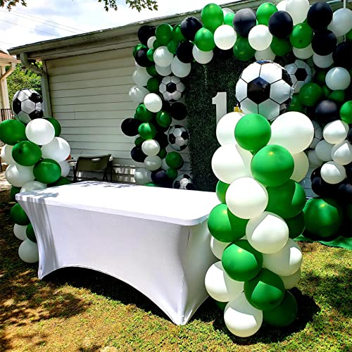 Image of 8Pcs Soccer Party Balloons, 18Inch Soccer Foil Balloons Football Shape Mylar Foil Balloons Decor for Men Kids Boys Soccer Ball Fans Sport Game Theme Birthday Party Decorations Supplies