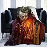 Joaquin Phoenix and Heath Ledger Blanket Throw Blankets Ultra Soft Flannel Lightweight Throws for Couch, Bed, Plush Fuzzy Flannel Microfiber Warm Thermal Blanket All Seasons Use 80'x60'