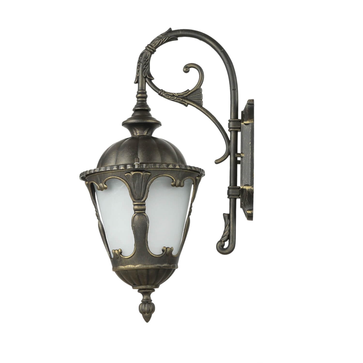 Licht-Erlebnisse Außenleuchte Wand Aluminium Glas Antik IP44 Hof Haustür 21 cm breit E27 max. 60W blendarm Rustikale Wandlampe Outdoor TYBR
