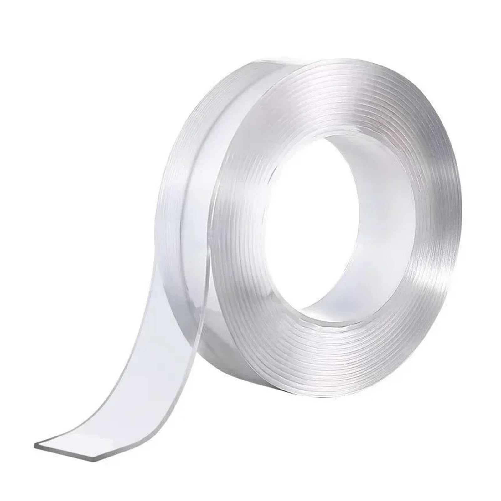 Nastro Biadesivo 1M/3M, Strisce adesive Trasparenti Resistenti, Nastro di Montaggio Impermeabile Riutilizzabile Multiuso e Molto Adesivo(5m)