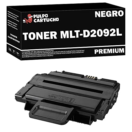 Pulpo Cartucho  Toner MLT D2092L/MLT D2092S Negro Compatible con Samsung SV003A/SV004A   Remanufacturado Valido para Impresoras Samsung ML 2855ND/SCX 2855/SCX 4824FN/SCX 4825/SCX 4825FN/SCX 4828FN