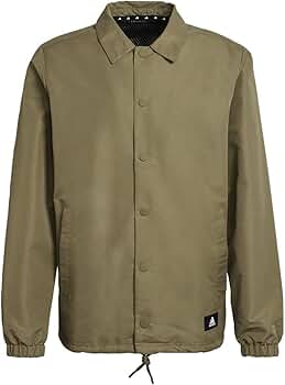 adidas Men's Future Icons Coach Jacket, Orbit Green, Small
