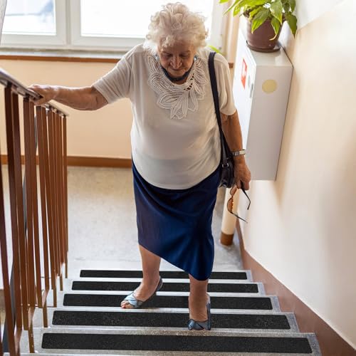 Cinta antideslizante para escalones de madera y tiras autoadhesivas de seguridad PATIKIL 15x76cm 4