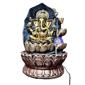Water Fountains for Home Decor Ganesh Water Fountain with Aluminium Base 43.1 cm