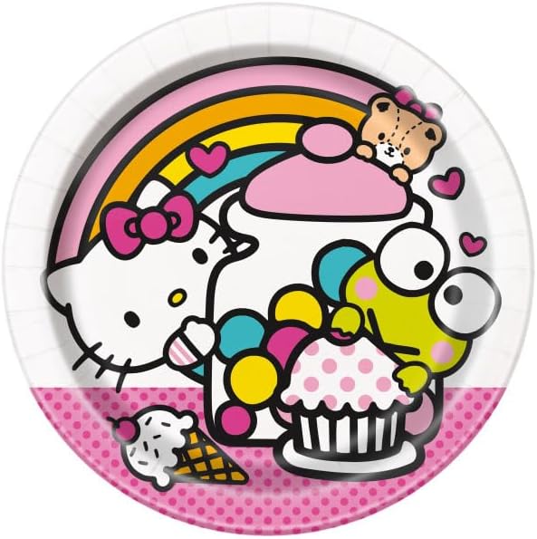 Hello Kitty Birthay Party Supplies Bundle includes 24 Dessert Cake Paper Plates image 3