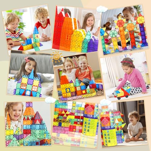 Paaxido Magnetic Tiles 130-Piece Set with 2 Cars — view 8