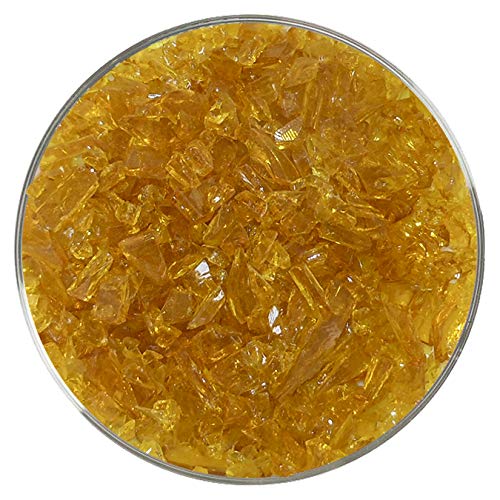 Yellow Transparent Coarse Frit - 96COE - 8oz - Made from System 96 Glass