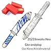 ScreaAss 29Cm Extra Lang Glas Dildo XXL Riesige Gewinde Analdildos Realistische Dildos Kristall Glasdildo Mit Griff Glasplug Analplug Big Butt Plug Klar Sexspielzeug Für Frauen Männer,Clear,29cm #1