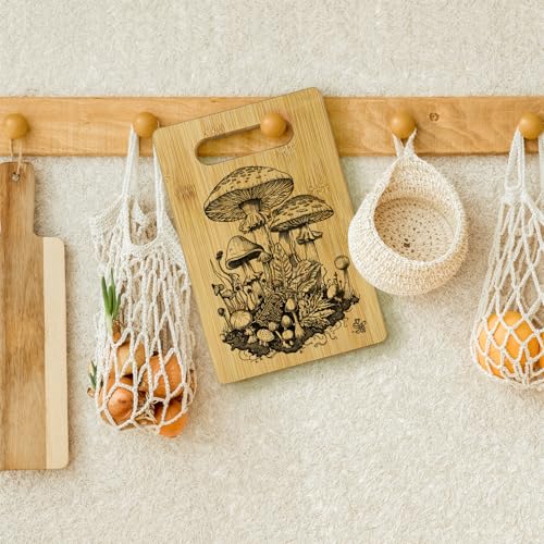 Tabla de Cortar de Bambú con Diseño de Hongo miniatura 4