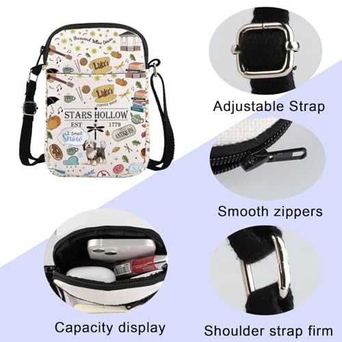 ENSIANTH Stars Hollow TV Show Inspired Crossbody Purses Bag Lukes Diner Gift Dragonfly Inn Lorelei Rory Fans Messenger Bag (Hollow 1779 CB)4