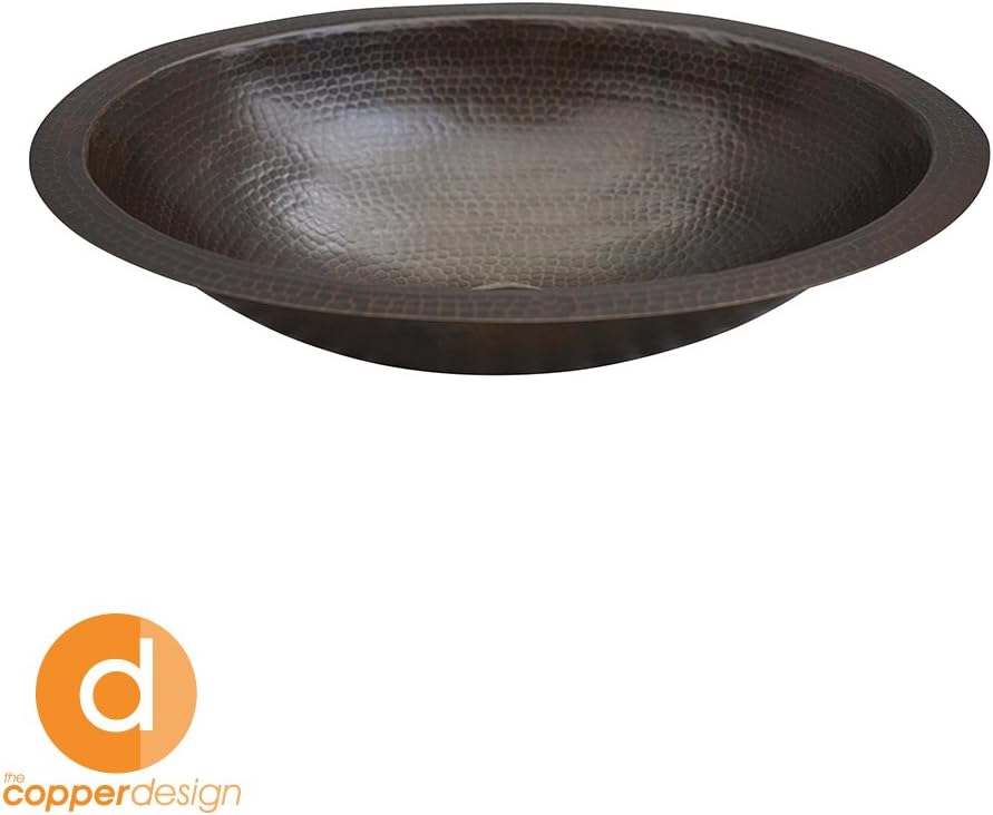 Copper Oval bath sink 15"x12"