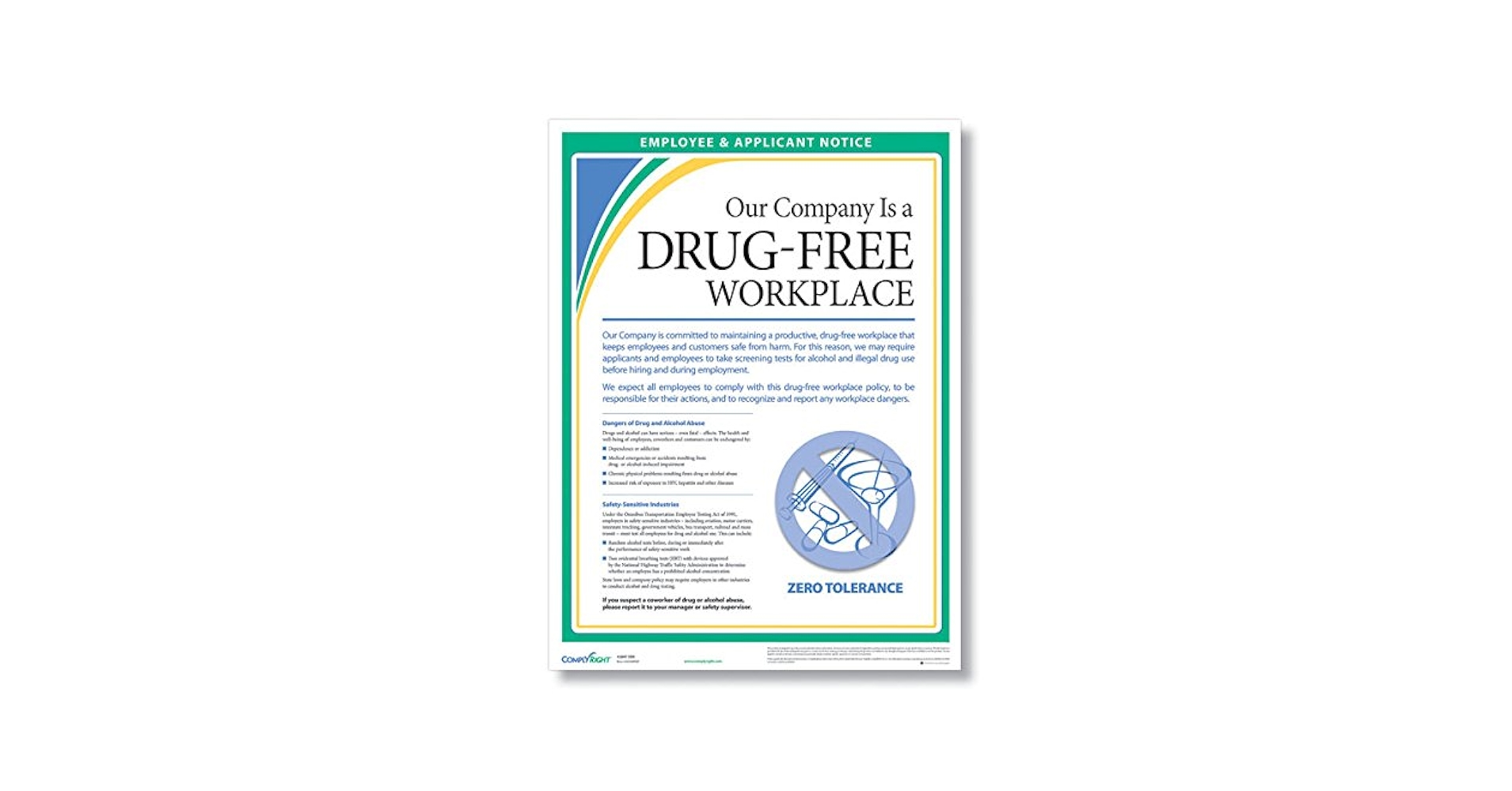 Amazon.com : ComplyRight Drug-Free Workplace Poster : Office Products amazon-com-complyright-drug-free-workplace-poster-office-products
