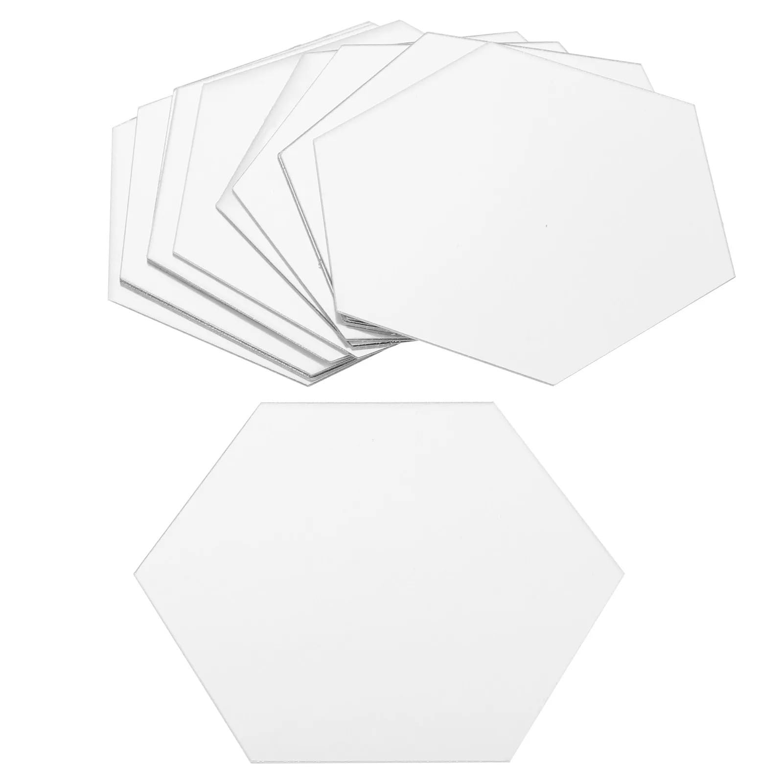 Hexagonal Mirror Wall Sticker 12Pcs Hexagon Mirror Stickers Self Adhesive Wall Decals with Mirror Effect for Walls Tiles Doors Cabinets Living Room