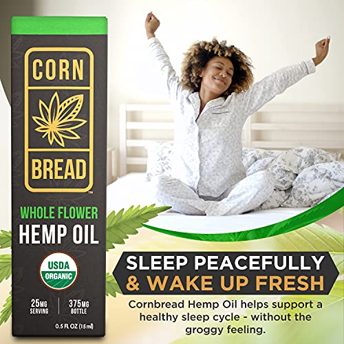 USDA Organic Hemp Oil for Stress & Sleep Relief - 375mg of Pure Hemp Oil Extract, Certified Organic Whole Flower Formula… - Image 7