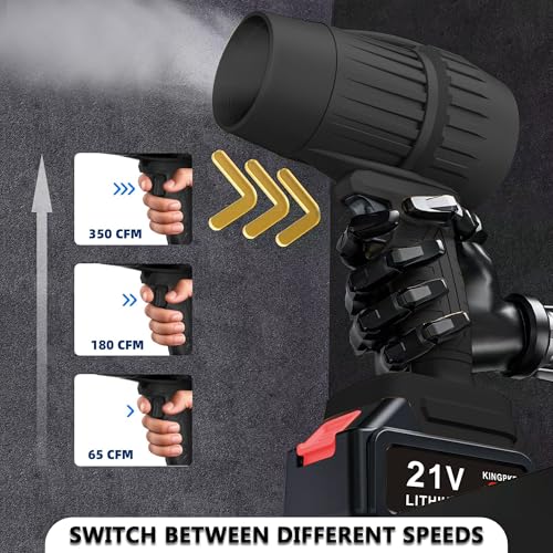 Leaf Blower Cordless, Portable Dust Cleaner Handheld Blower, 30000 RPM Compressed Air Duster for Patio Cleaning, Drying, Camping, Snow Blowing( 1 X 3.0Ah Battery and Charger Included)