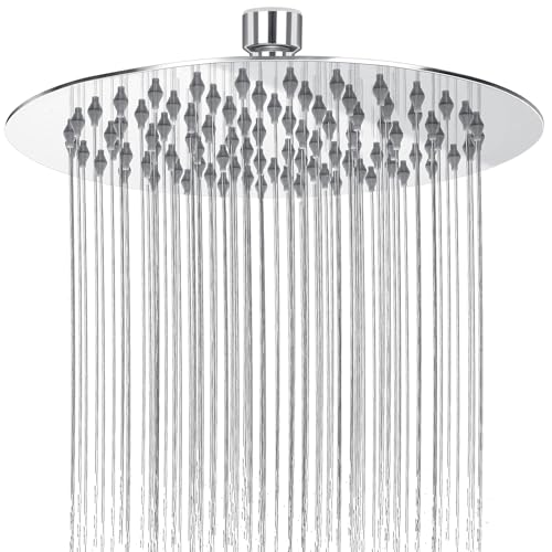 VINATO 8 Pollici Soffione Doccia Inox, Rotazione 360° per Installazione