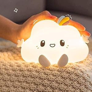Cute Cloud Night Light, Baby Night Light Kids Lamp for Bedroom Birthday Cute Gifts, 7 Colour Changing LED Portable Cloud…