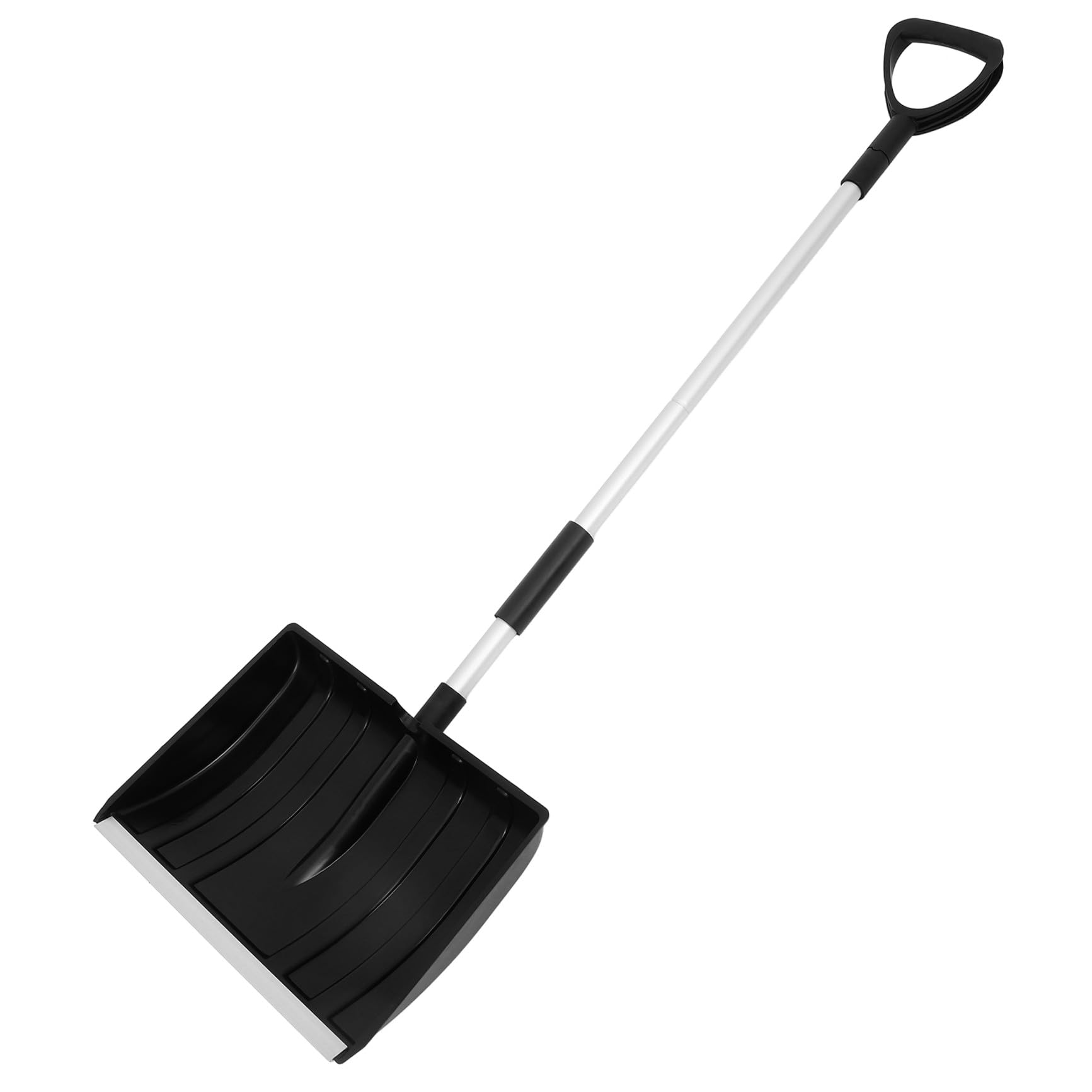 Yardwe 142CM Schnee Abnehmbarer Kunststoff-Schnee Tragbarer Verbreiterter Schnee- -Entferner Mit D-Griff Und Aluminiumkante Schneeräumer Schneeschieber Für Einfahrt Camping Auto Garten