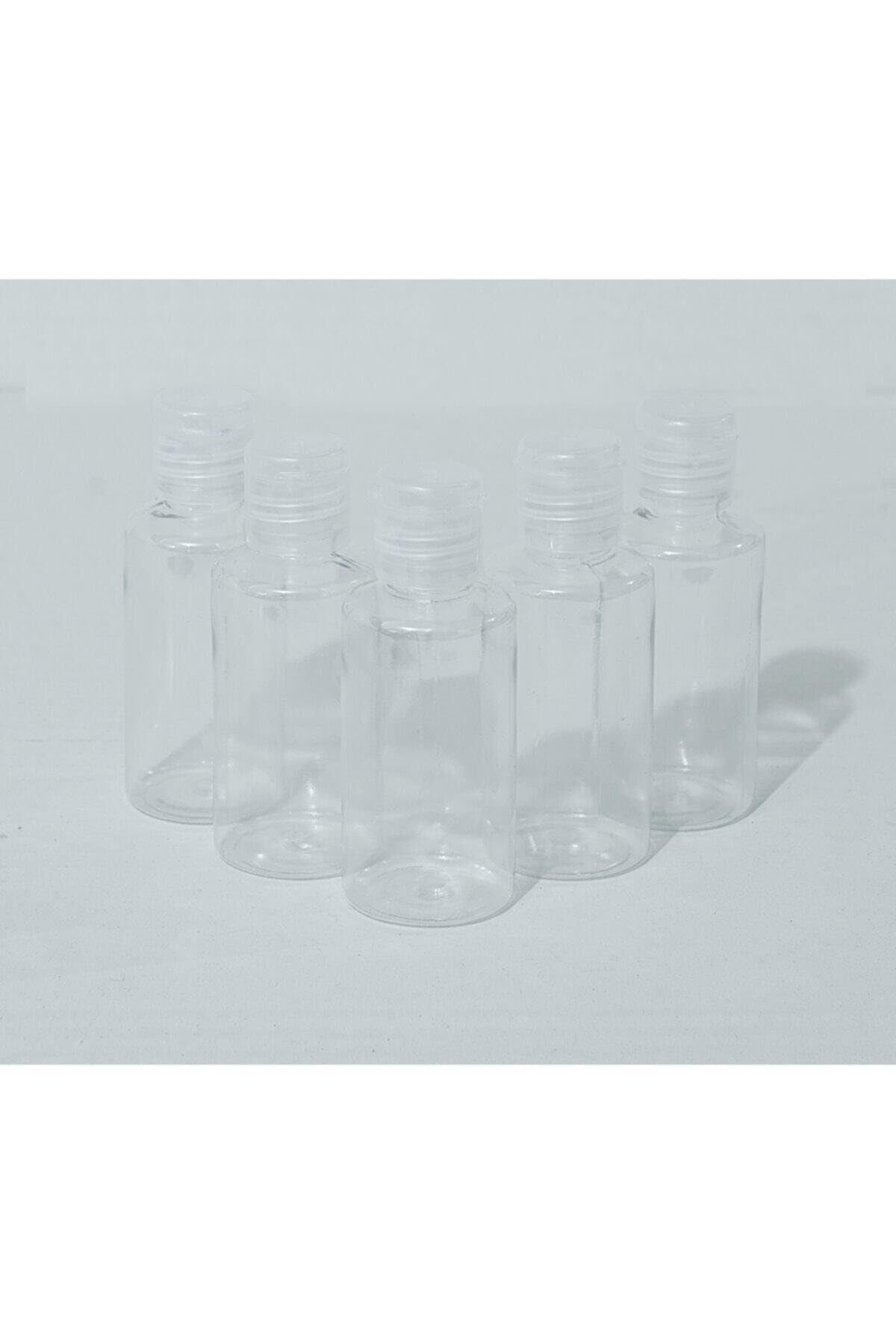 50 Ml Dökme Kapaklı Boş Pet Şişe 5 Adet
