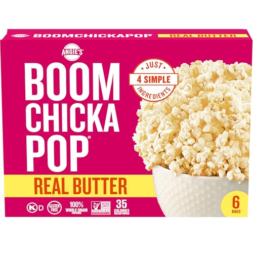 Angie's BOOMCHICKAPOP Real Butter Microwave Popcorn