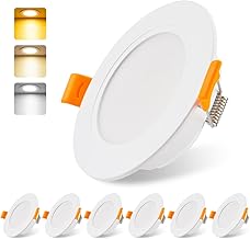 Spot LED Encastrable Extra Plat 230V 5W Set de 6, Encastré Lampe Plafonnier, Spot LED 3000/4000/6000K, Spot de Plafond IP54 pour Salle de Bain Salon Cuisine Chambre à Coucher