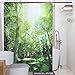 Produktbild Topmail  Duschvorhang Dschungel Wald aus Polyester mit 12 Haken  für Badezimmer wasserdicht  Anti-Schimmel Waschbare badvorhang (Wald 180 x 200 cm)