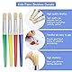Kinder Pinsel Set, 4 Stück Malpinsel Kinderpinsel Set Pinsel mit Flacher Spitze, Bunte Pinsel für Anfänger Kleinkinder Kinder Schule Klassenzimmer Kunstunterricht und Malpart Kunst Malerei Praxis