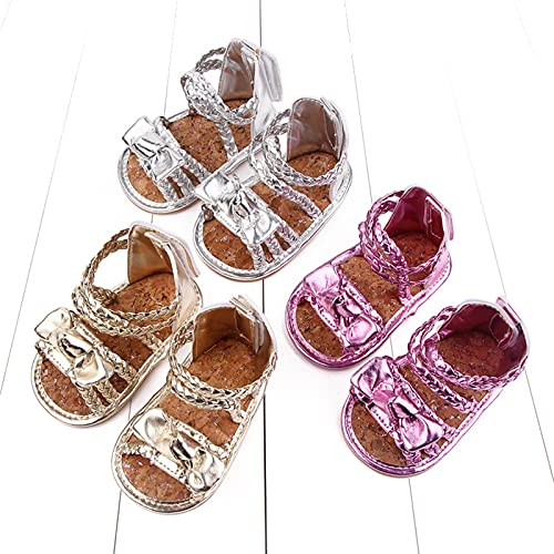 Baby Boy and Unisex Sandals Shoes for Infant/Toddlers Newborn First Walkers Crib Shoes Flat Shoes (Pink, 6 Toddler)2