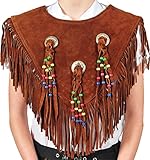 Western Leder Collar mit Fransen